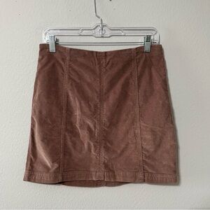 Free People Modern Femme Mini Corduroy Skirt
